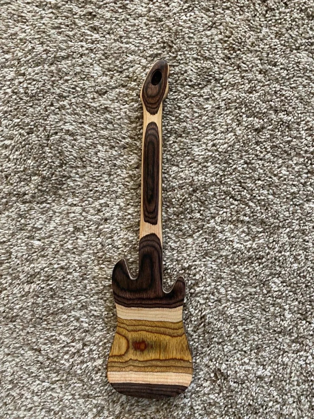 Island Bamboo Pakkawood 12-Inch Guitar Spatula, Natural Good Condition
